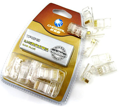 CHOSERL秋叶原YF-4043超五类非屏蔽网络水晶头评测 家庭网络升级的实惠之选